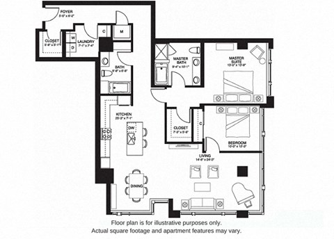 B13 South(1) floor plan at The Bravern, Bellevue, WA